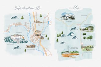 create a map illustration for your wedding