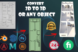 3d model of any object in blender,maya,autocad,sketchup,unreal,unity engine