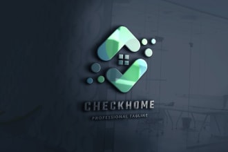 design clean house, janitorial and commercial cleaning logo