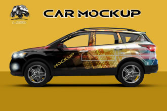 do 4x4 jeep ,pick up truck ,ford ,car ,van ,boat ,box trailer wrap design