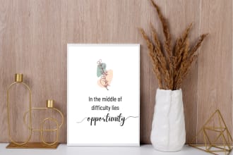 design printable wall art, digital motivational quotes