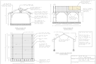 design deck, fence, sunroom, pergola, pavilion and provide permit drawings