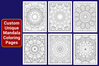custom design mandala pattern coloring pages for your coloring book