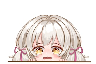 create cute peeking chibi peakers emotes in 24hr