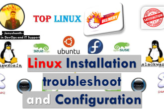 install, configure and troubleshoot linux server ubuntu,centos,kali,debian etc