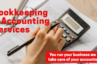 do monthly accounting, financial reports, clearing backlog