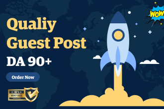 write and publish 8 guest posts on 90 da websites