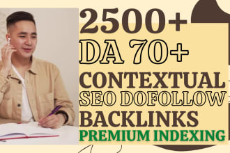 offer high quality contextual SEO dofollow backlinks service