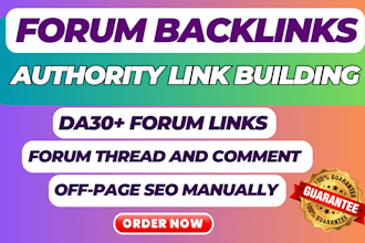 rank website by dofollow blog forum backlinks quality link building