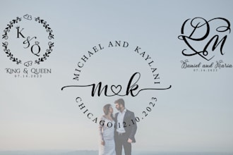 design wedding, and photography logo and initials monogram