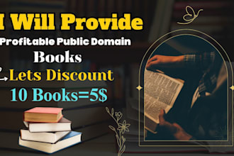 provide you public domain books for amazon kdp