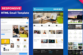 design responsive HTML email template or mailchimp template