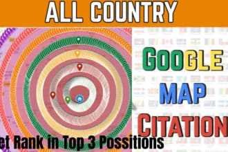 do 5,000 google maps citations for gmb ranking and local business SEO