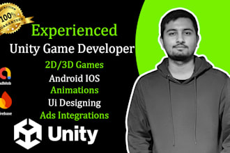 do professional 2d and 3d unity game development