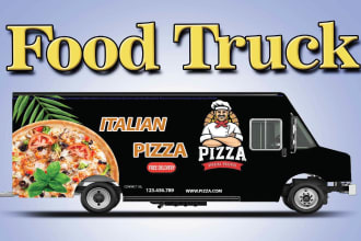 do a food truck wrap, business van wrap and gaming truck or trailer wrap