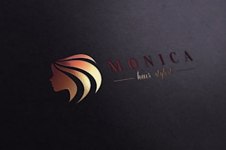 create hair salon, fashion, beauty, cosmetic logo