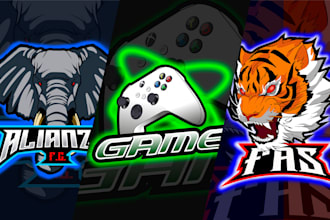 create mascot logo for esports, youtube and gaming