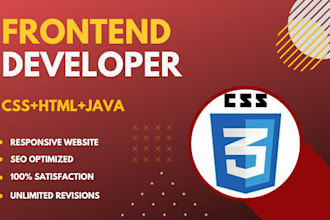 do frontend web development in html, css, react js and java script