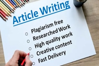 seo article writing, blog writing and website content