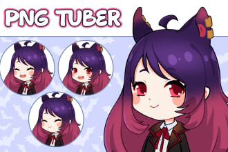create cute custom pngtuber or giftuber for you