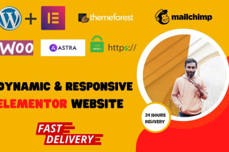 create a responsive wordpress website or ecommerce website or custom website