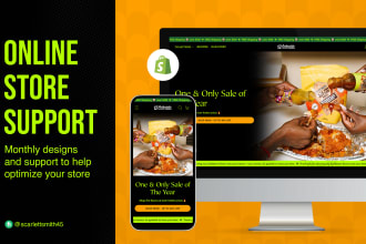 manage and design your ecommerce website or shopify store a month