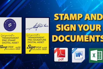 add your stamp, handwritten signatures to document