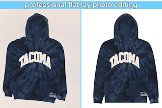 do professional flat lay photo editing and retouching
