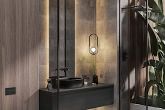 create master bedroom, bathroom and kitchen interior design 3d renders