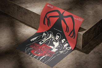 design a stranger things style poster
