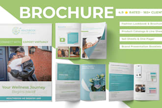 design a professional brochure, product catalog, or fashion lookbook