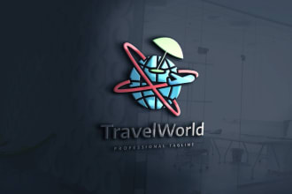 make travel,travel agency,tour,holidays and vacation logo