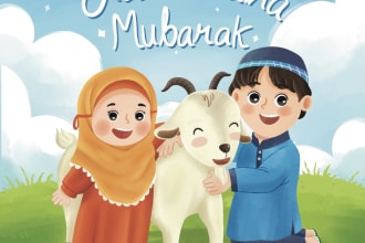 create a cute childrens picture book illustration
