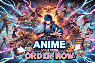 design anime shopify store anime manga anime clothing anime ecommerce website