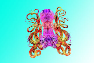 design awesome octopus mascot logo only 15 hours