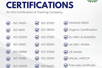 provide iso 9001,13485, and other iso standards and documentation