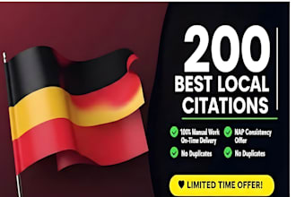 do 200 german local citations for SEO business directories and local listing