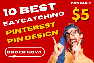 design eyecatching, professional pinterest pins in 24 hours