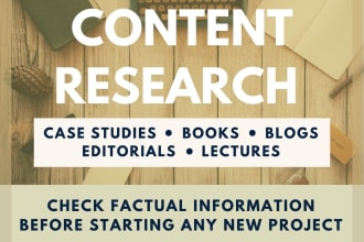 research content for books, podcasts, blogs, and articles