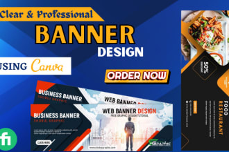 design professional banners, web banners, headers and flyer