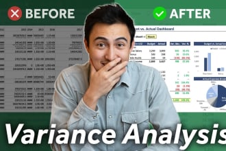 do dynamic budget vs actual analysis on excel variance analysis