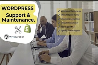 do monthly wordpress or shopify support and maintenance