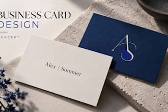 design professional business cards and matching stationery