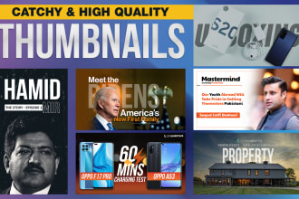 design catchy and high quality thumbnails