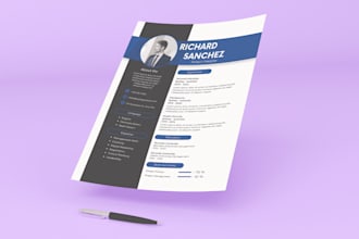 design professional resume CV or portfolio