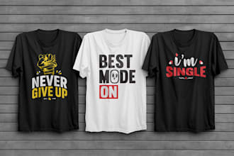 do custom t shirt logo, typography, signature and amazon store, within 24 hours
