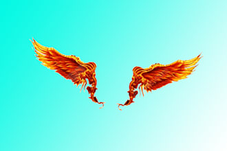 design vintage wings mascot logo with free source file