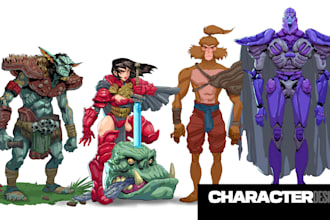 create 2d professional character design for you