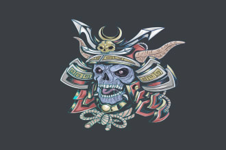 make a high quality japanese mask  logo for you with new concept
