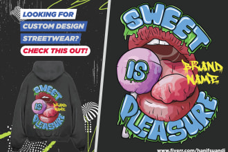 custom hoodie tshirt design streetwear for your merch design
